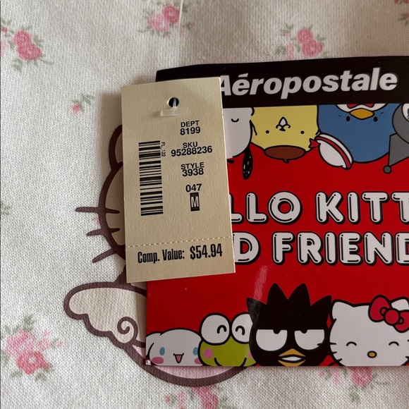 Hello Kitty Cream and Pink Floral Shirt - Picture 6 of 6